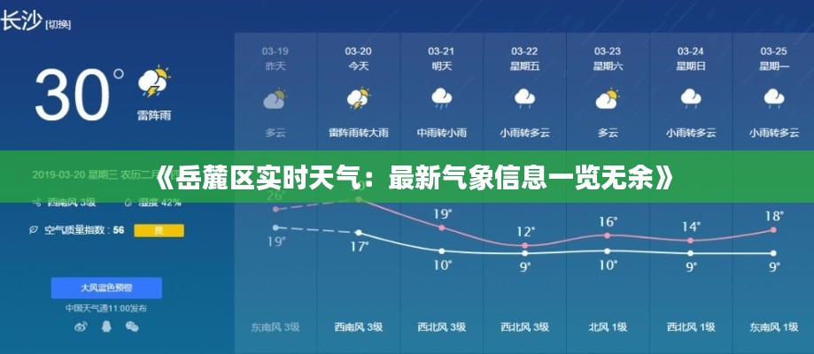 《岳麓區(qū)實時天氣：最新氣象信息一覽無余》