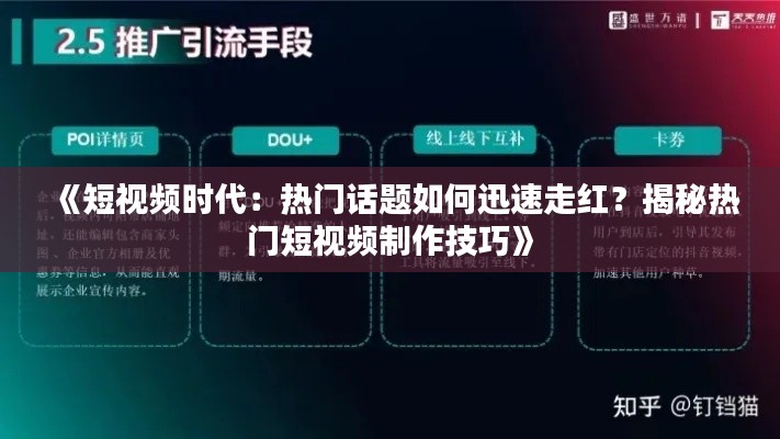 《短視頻時代：熱門話題如何迅速走紅？揭秘熱門短視頻制作技巧》