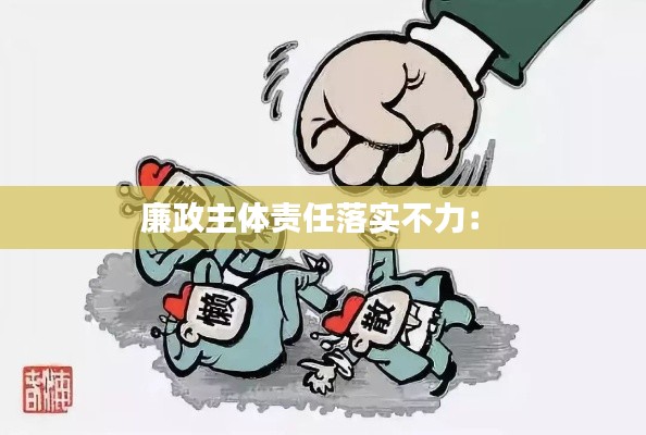 廉政主體責(zé)任落實不力： 