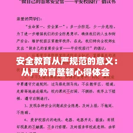 安全教育從嚴規(guī)范的意義：從嚴教育整頓心得體會 