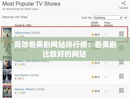 高效看美劇網(wǎng)站排行榜：看美劇比較好的網(wǎng)站 