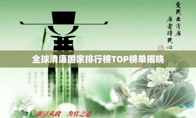 全球清廉國(guó)家排行榜TOP榜單揭曉