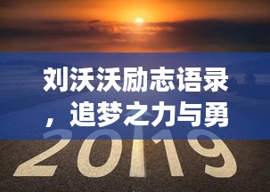 劉沃沃勵志語錄，追夢之力與勇氣，激發(fā)無限潛能！