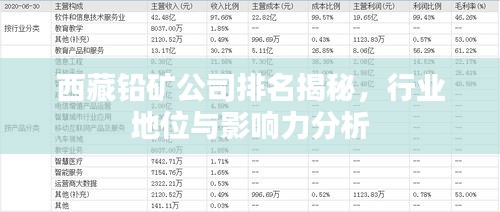 西藏鉛礦公司排名揭秘，行業(yè)地位與影響力分析