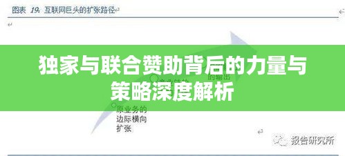 獨(dú)家與聯(lián)合贊助背后的力量與策略深度解析